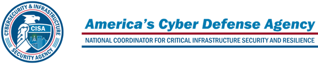 logo. America's Cyber Defense Agency. National Coordinator for Critical Infrastructure Security and Resilience