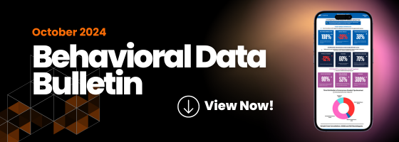 This is a banner for "Behavioral Data Bulletin" for October of 2024.