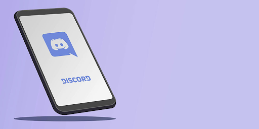 phone with discord logo on a light purple background